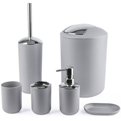 Papillon 6-piece bathroom set soap dispenser on a clean counter for organized routines.
