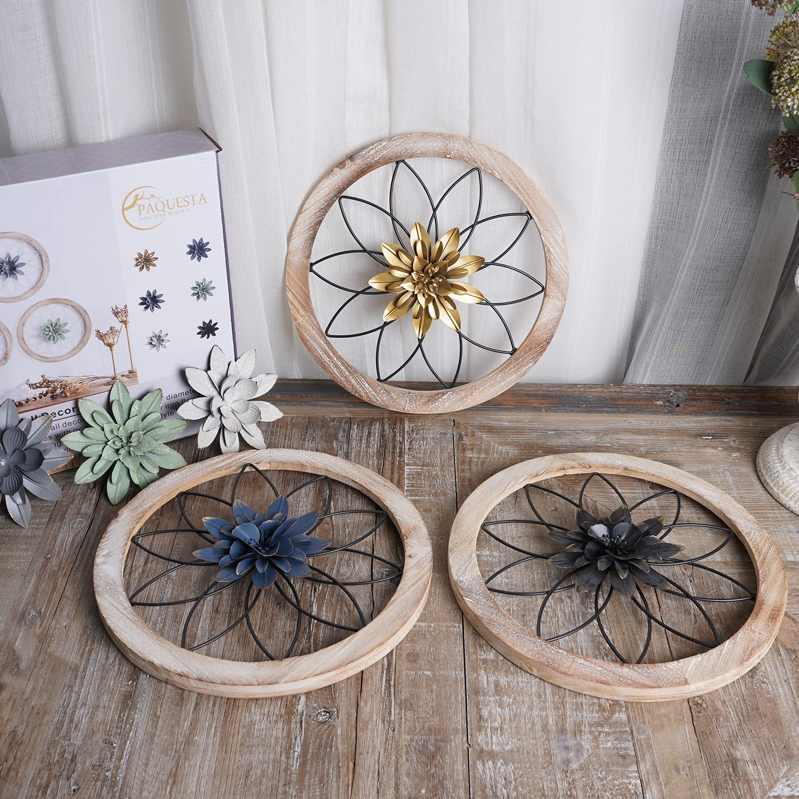 Paquesta wall art installs easily with a sawtooth hanger and nails.