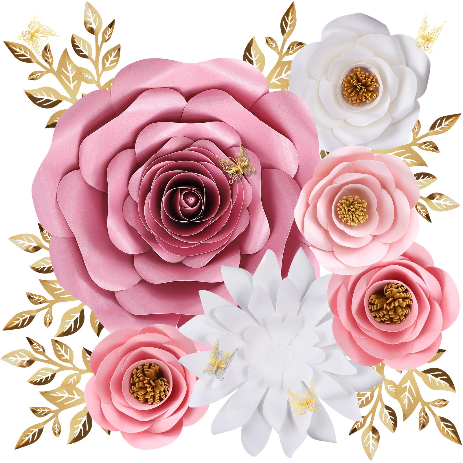 Pardecor large paper flowers wall decor nursery setup brightens a girl's room.