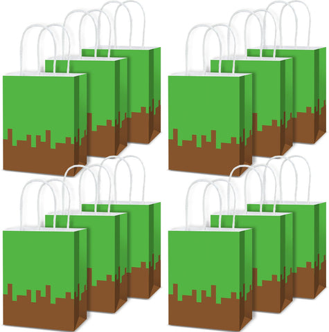 Pargreeff 24P pixel party bags front view with handles for easy gifting.