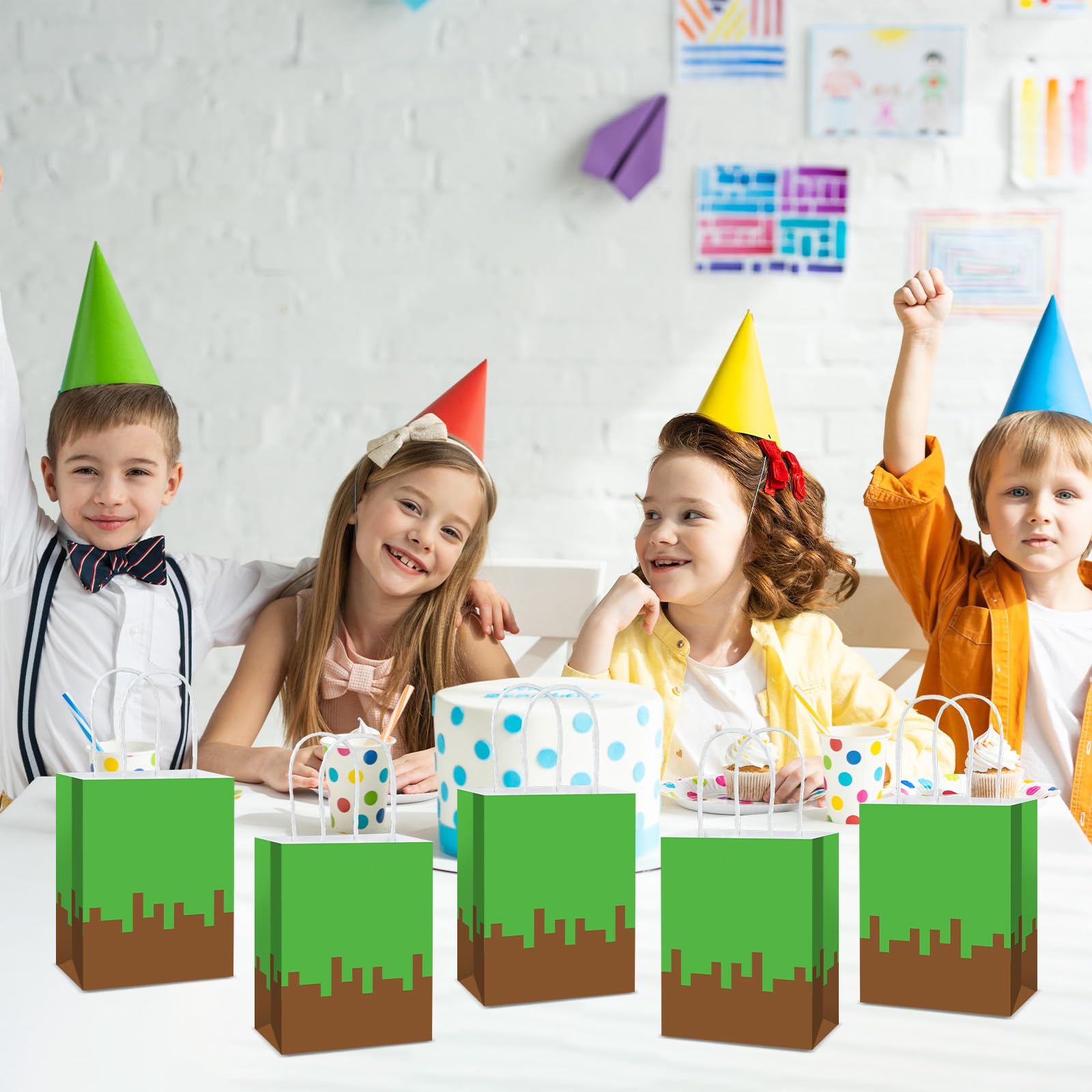 Pargreeff pixel party bags stacked for storage and display.