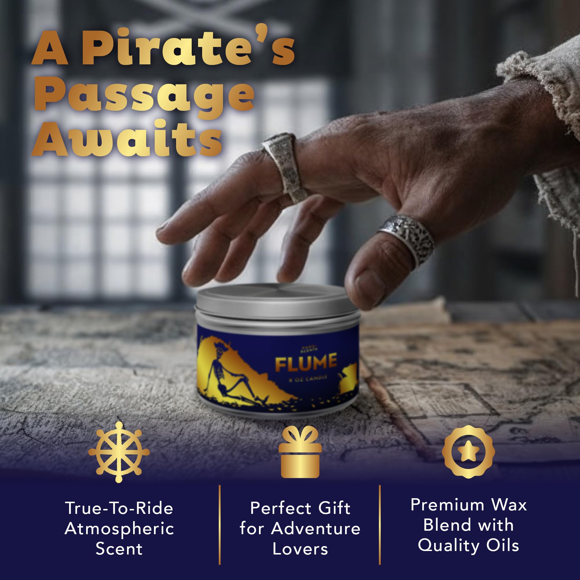 Park Scents Flume Candle 8 oz tin arrives safely with secure packaging.