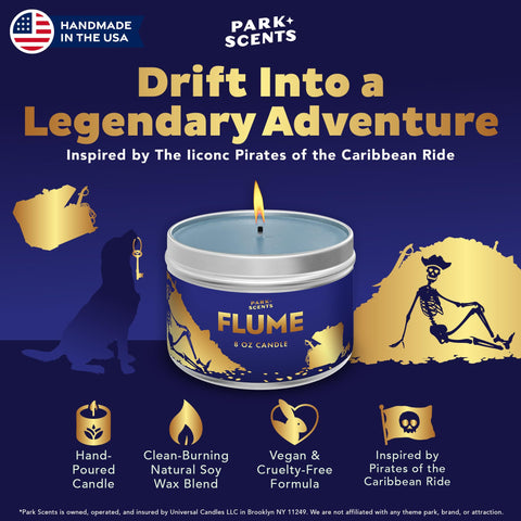 Park Scents Flume Candle handmade in USA reflects craftsmanship and quality.