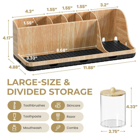 Parkmani Q-tip dispenser stores cotton swabs within easy reach.