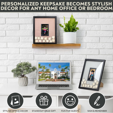 Parkway Home two background mats offer wood or gray options for décor.