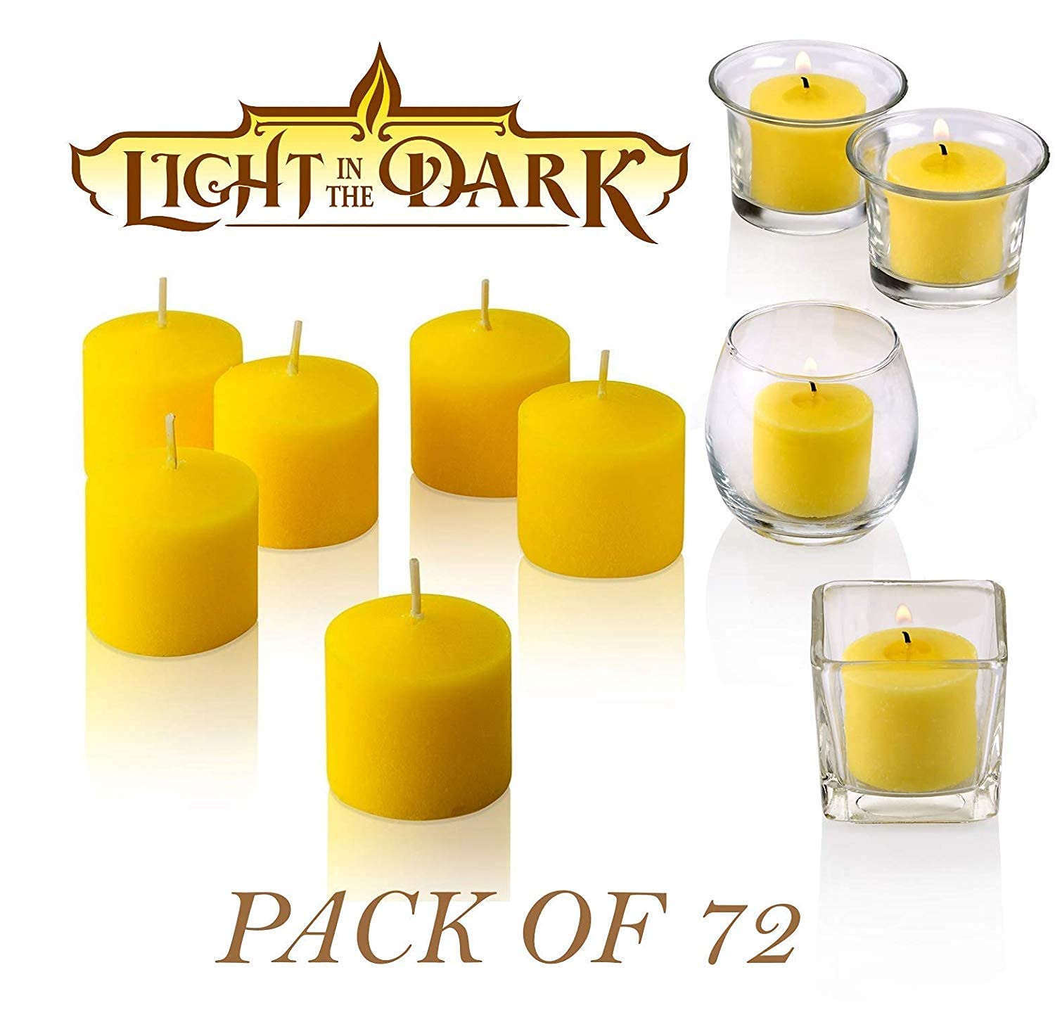 PARNOO paraffin wax votive candles with lead-free wick for outdoor gatherings