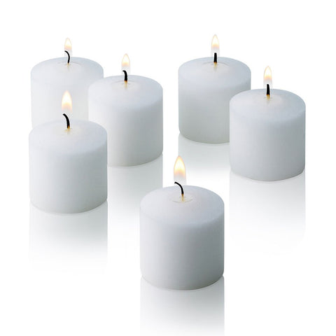 PARNOO white votive candles in holder create clean, flickering ambiance