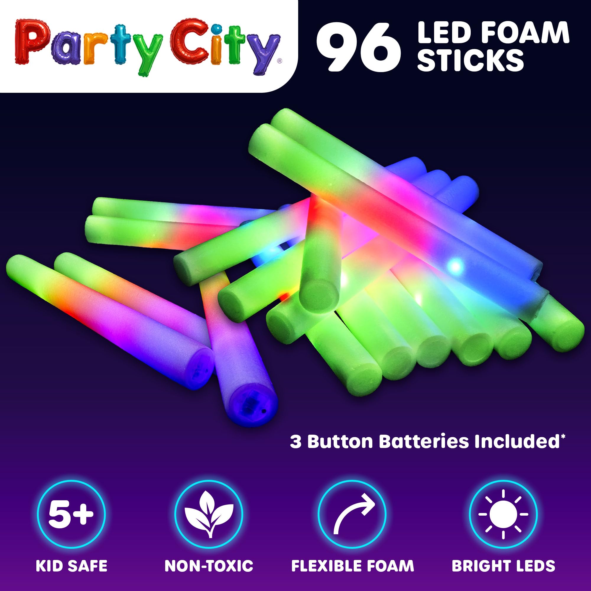 Party City glow sticks for party favors or Halloween and concert use.