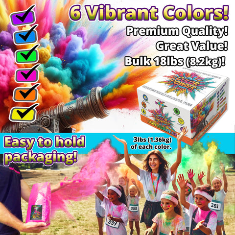 PARTY GOAT orange color powder 3lb bag sparks lively color wars and outdoor play