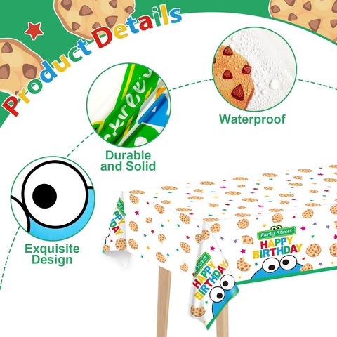 Party Greeting cartoon street tablecloth ties the party scene together beautifully.
