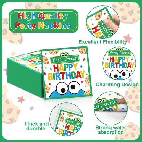 Party Greeting green forks complete a vibrant, kid-friendly dining setup.