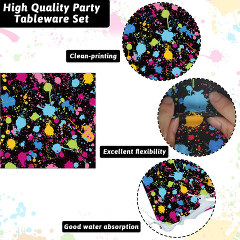 Party Greeting neon napkins with absorbent texture for quick cleanup