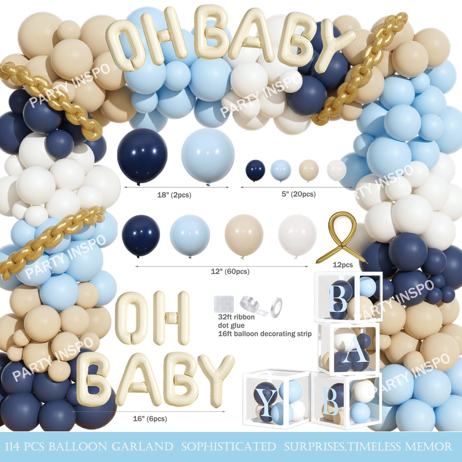 Party Inspo Ahoy It’s a Boy banner welcomes guests with style.