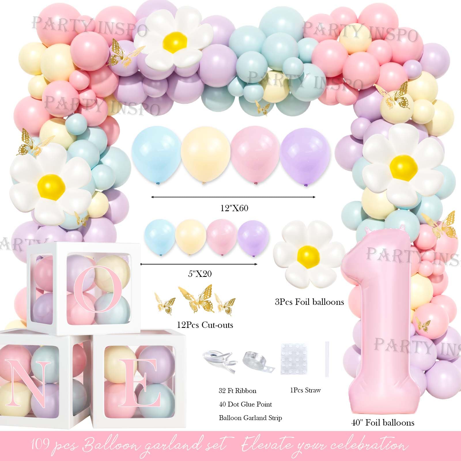Party Inspo Wildflower foil balloons add sparkle to decor
