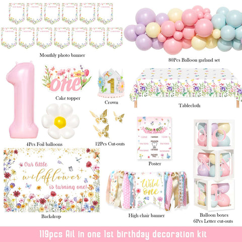 Party Inspo Wildflower latex balloons add vibrant color for celebrations
