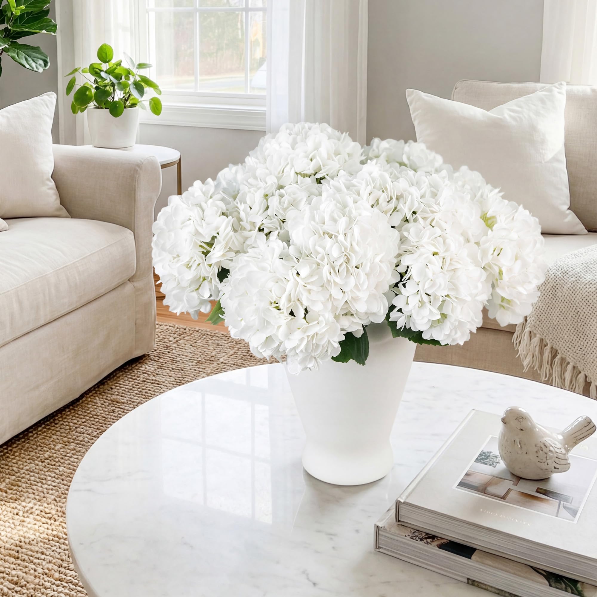 PARTY JOY hydrangea in vase showcasing tall decorative height