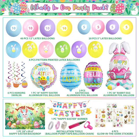 Party Spot! 20 latex balloons for vibrant Easter party styling.
