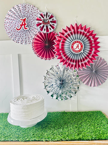 PartyKandy Alabama Crimson Tide backdrop set for coordinated decor