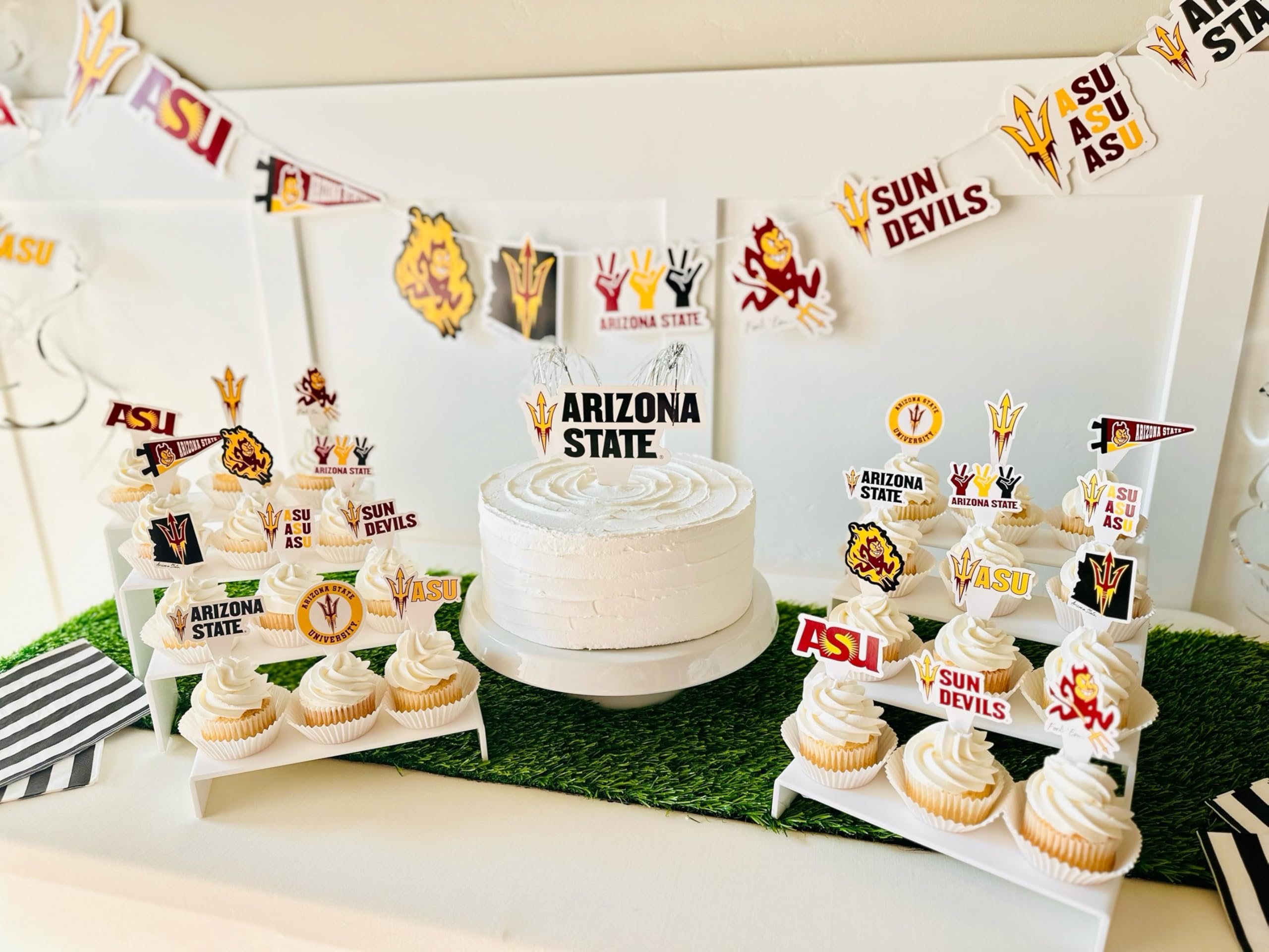 PartyKandy ASU cake toppers add crisp team logos to cakes.