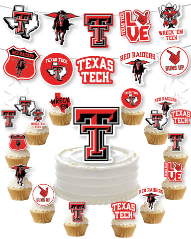 PartyKandy Texas Tech banner in bold team colors for festive game-day decor.