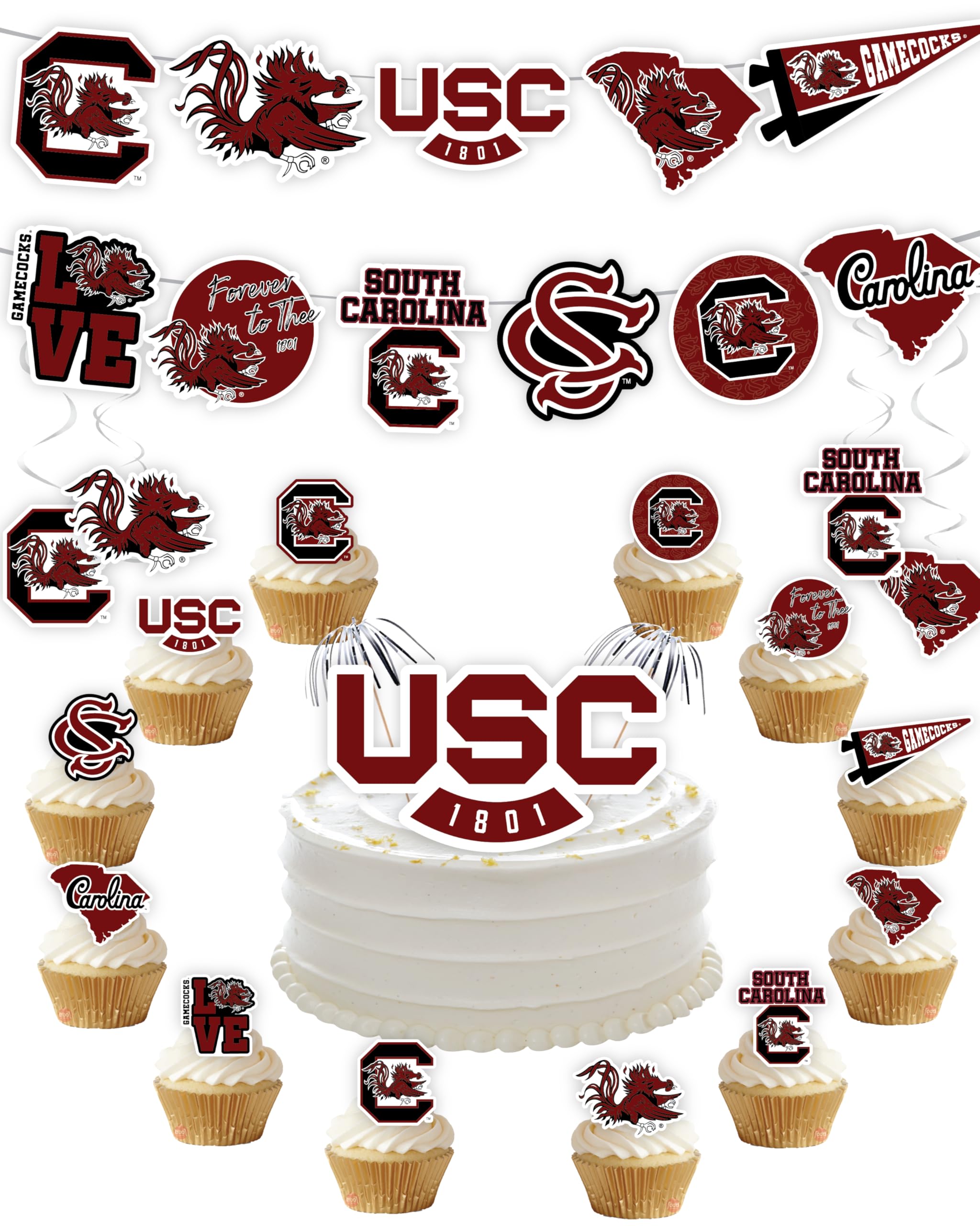 PartyKandy USC banner setup for easy game-day decorating and quick setup.