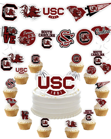 PartyKandy USC banner setup for easy game-day decorating and quick setup.
