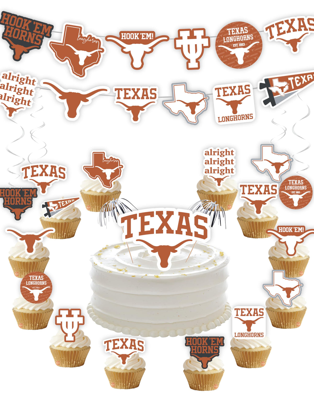 PartyKandy UT banner featuring Texas Longhorns for instant theme setup and photo-worthy moments.