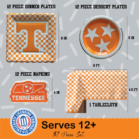 PartyKandy UT Vols round plates 7in perfect for quick cleanups and festive cheering