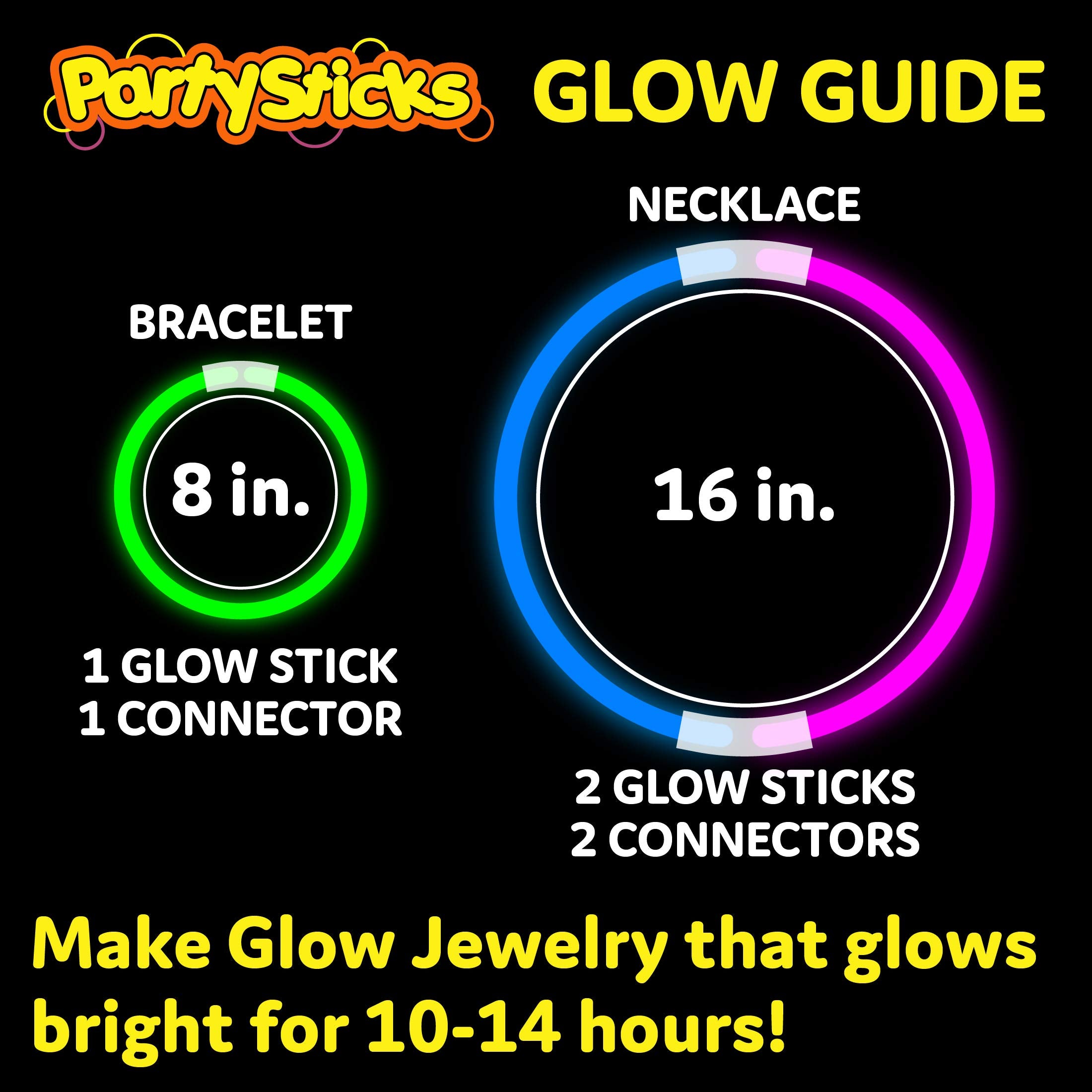 PartySticks non-toxic kid-safe glow sticks for worry-free celebrations.