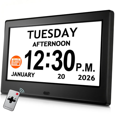 Pastigio 7 inch IPS display provides clear time visibility from any angle