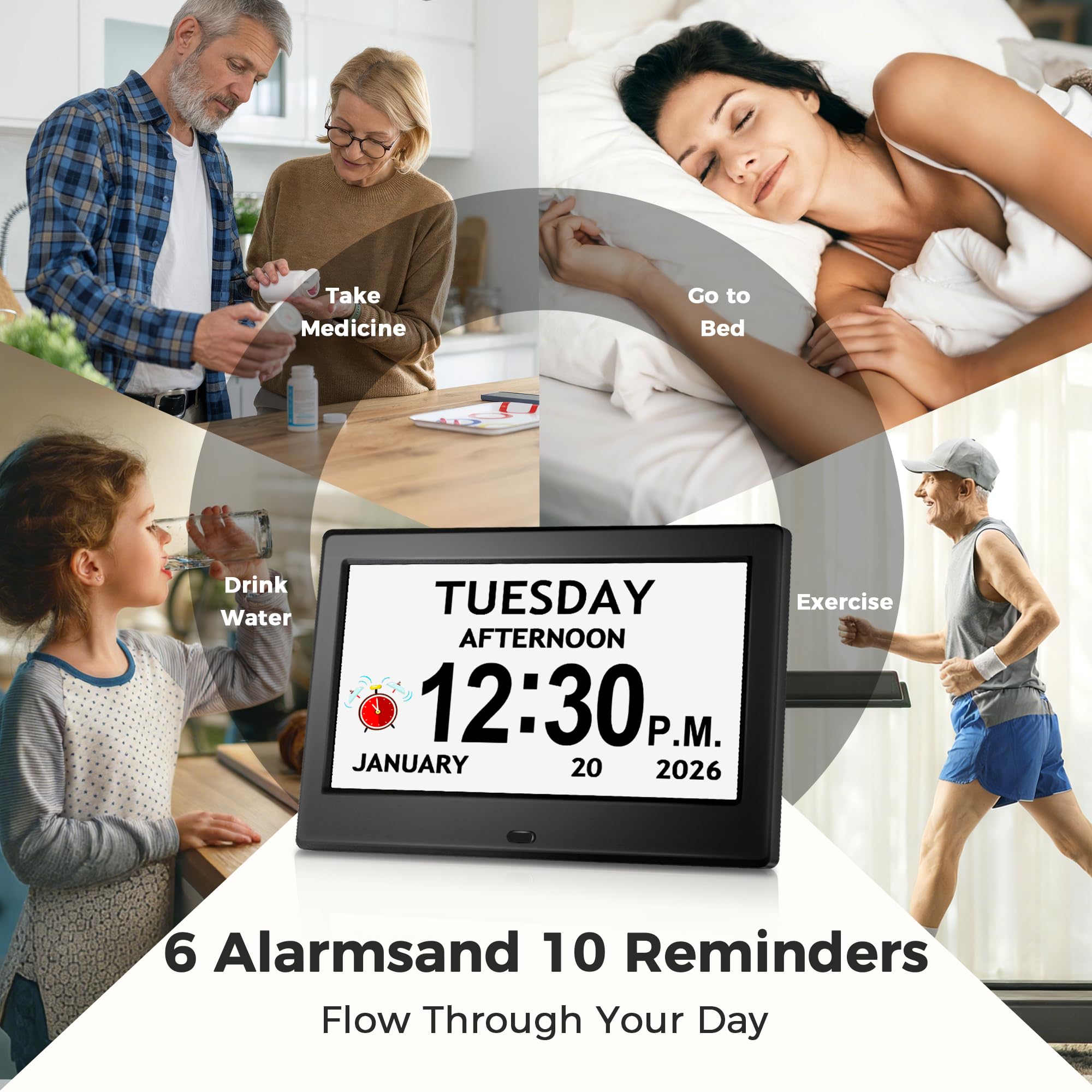 Pastigio dementia clock alarms help organize daily routines