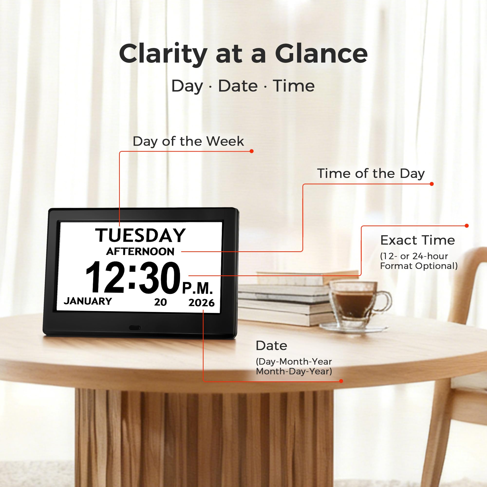 Pastigio desk or wall clock fits any living space