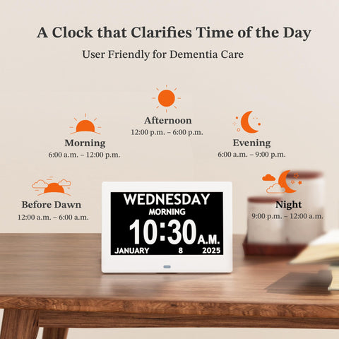 Pastigio clock mounted on wall or placed on desk for flexibility.