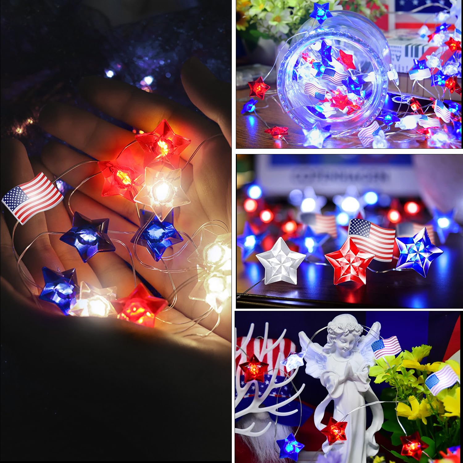 PASUTO 34ft patriotic lights for wide-area holiday displays.