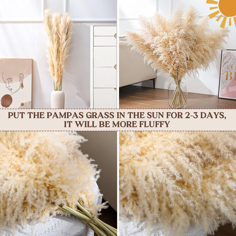 Pasuvsigt pampas grass bouquet offers easy low maintenance styling