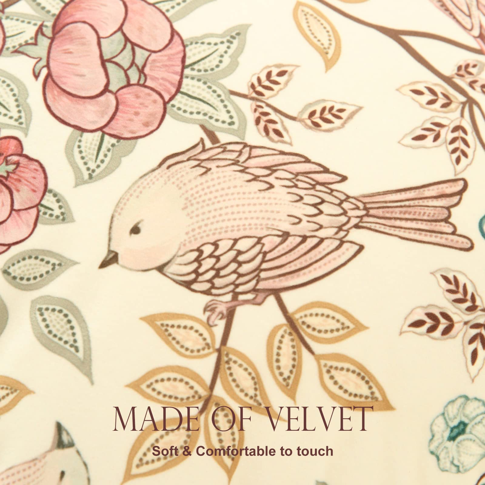 Patdrea Velvet Euro Sham hand-painted patterns inspired by spring colors.
