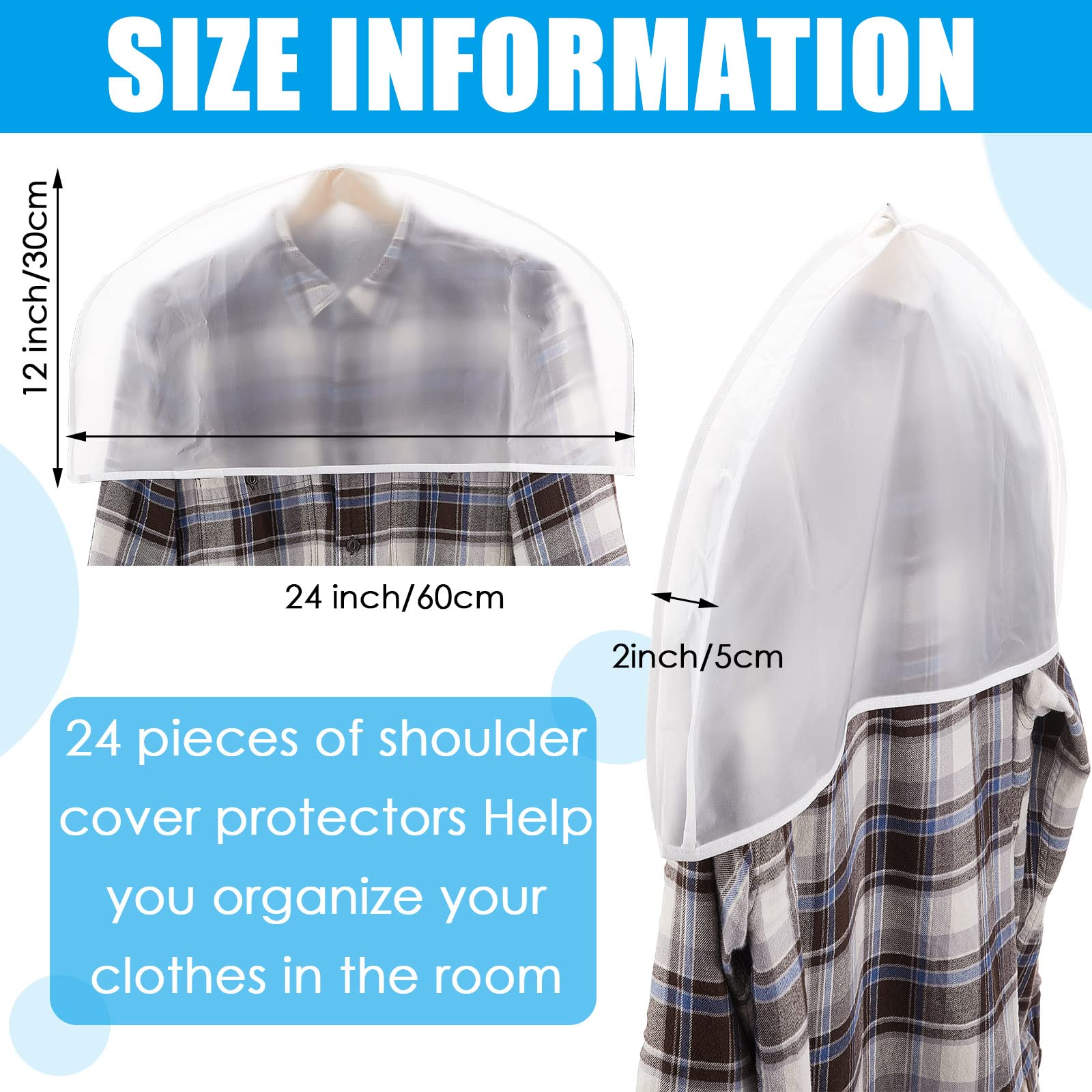 Patelai translucent garment dust covers keep suits and coats visible for fast selection