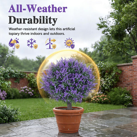 Patio Choice UV-resistant faux plants withstand all weather.
