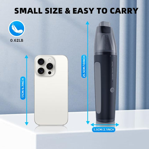 PATO cordless vacuum USB‑C fast charging indicator
