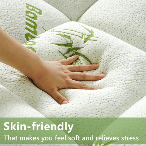 PATSBA Premium Bamboo Topper deep-pocket design ensures snug fit on taller mattresses.