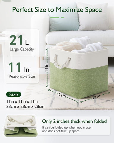 Patvingot six-pack cube bins folded flat for seasonal storage and space saving