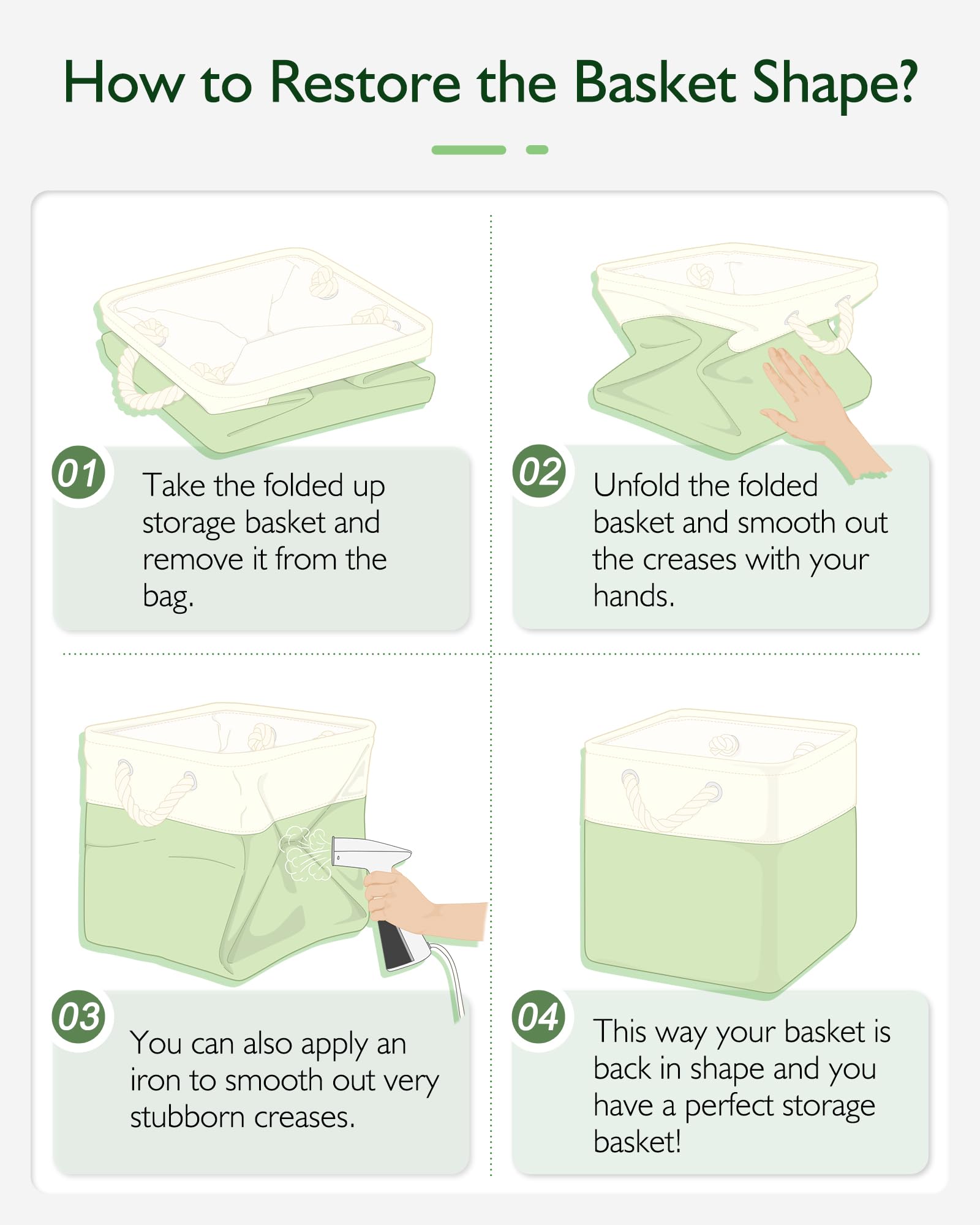 Patvingot white-green bins organize toys, clothes, and everyday essentials