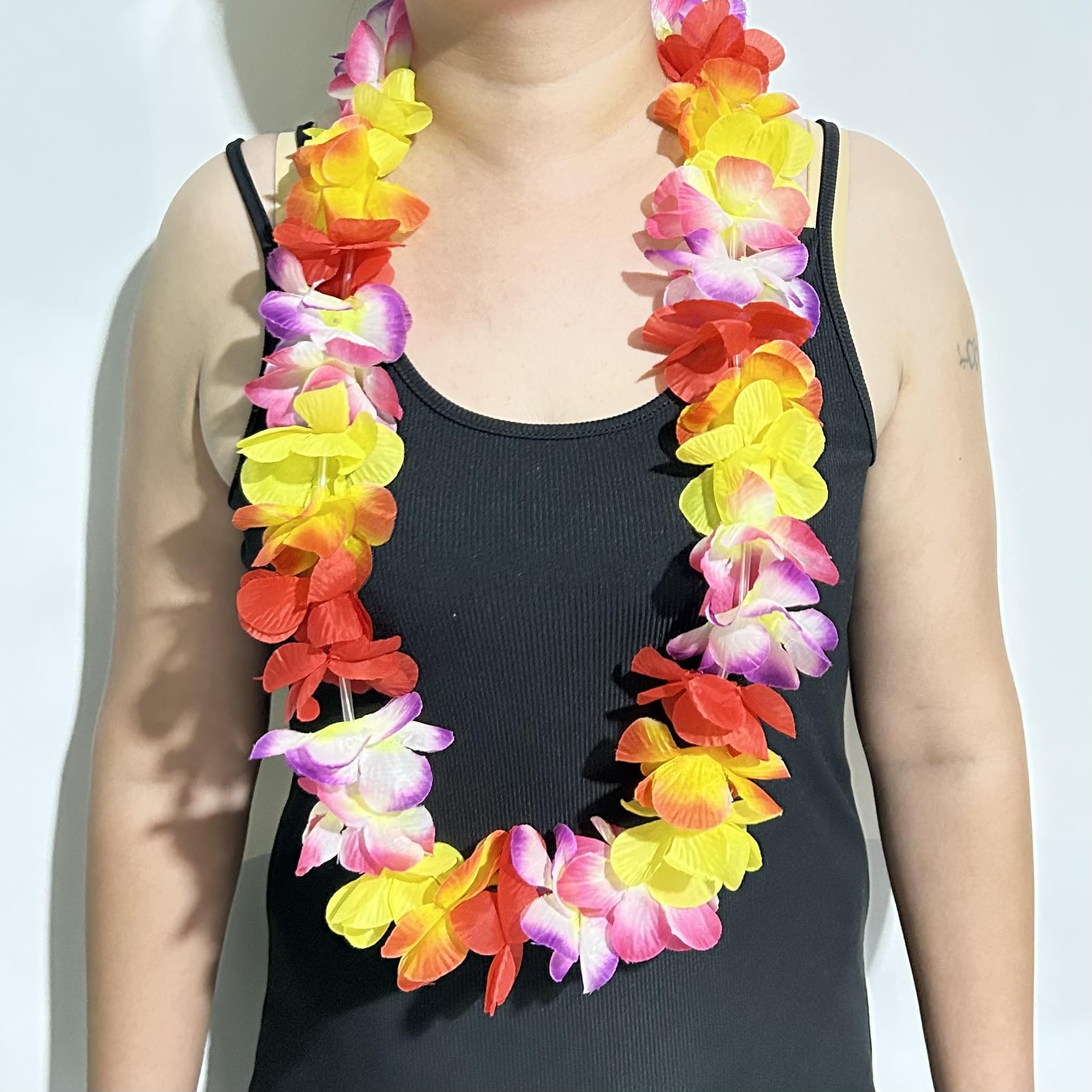 Patyflow leis are perfect for luau parties, beach weddings, and tropical events.
