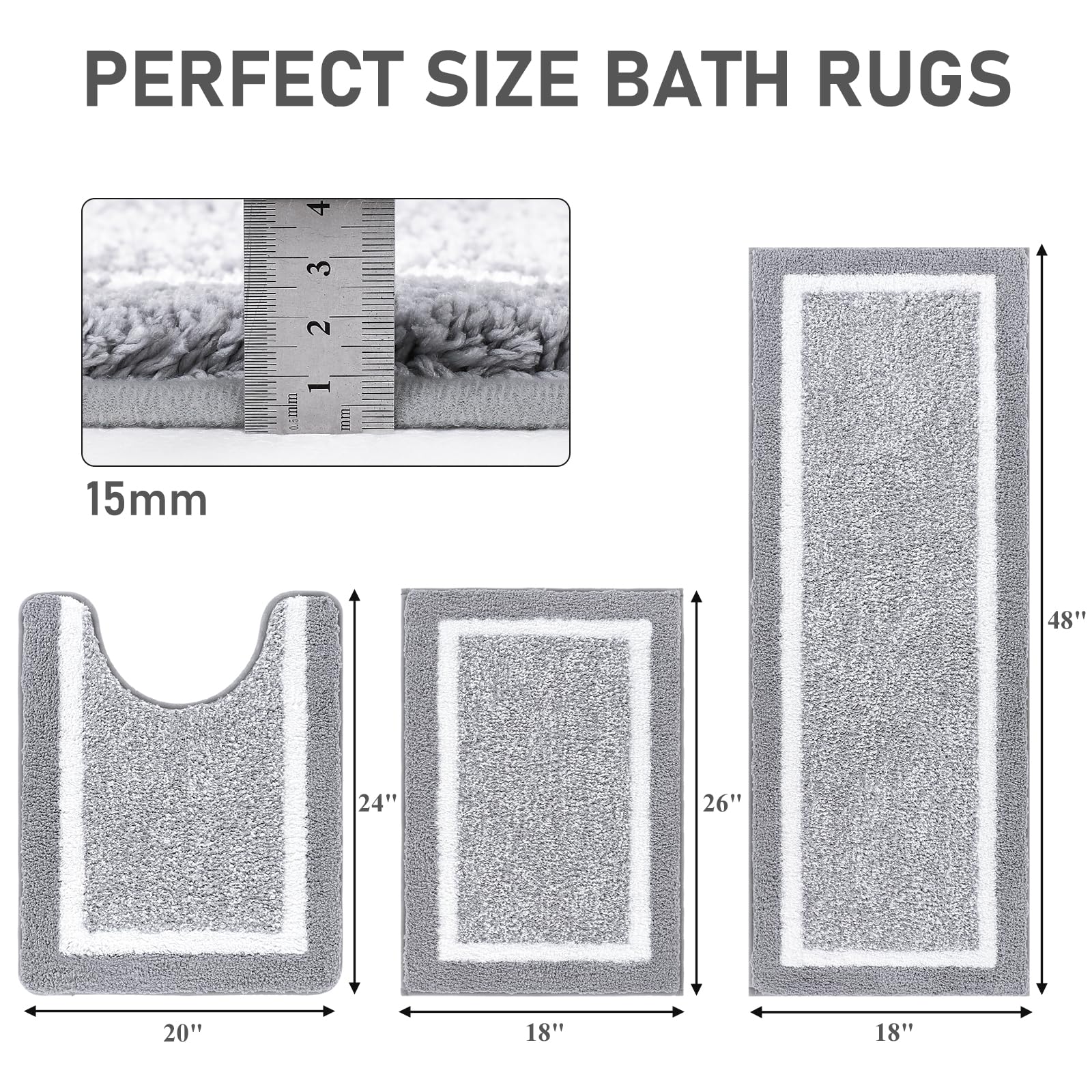 Pauwer 3-piece set ideal for bathrooms, washrooms, and spa-like spaces.