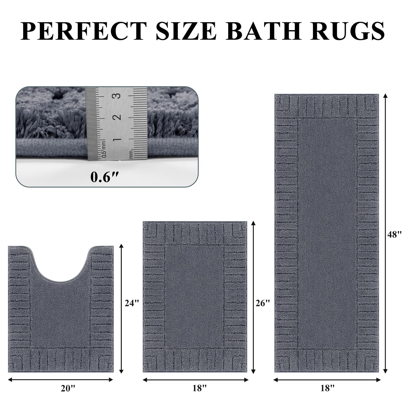 Pauwer absorbent microfiber bath mats quickly soak up moisture