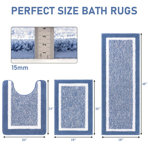 Pauwer blue bathroom set coordinates with showers, tubs, and spa vibes