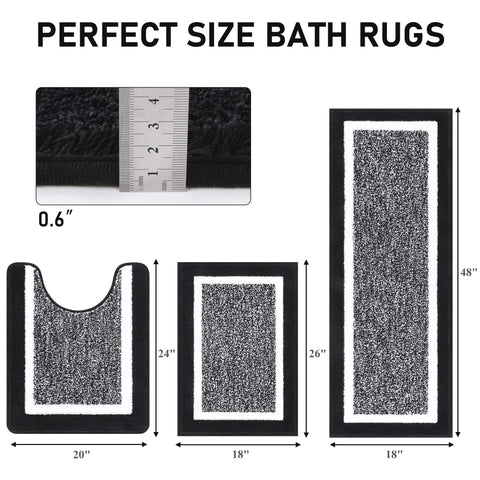 Pauwer multi-use rug set suitable for bath, vanity, and more.