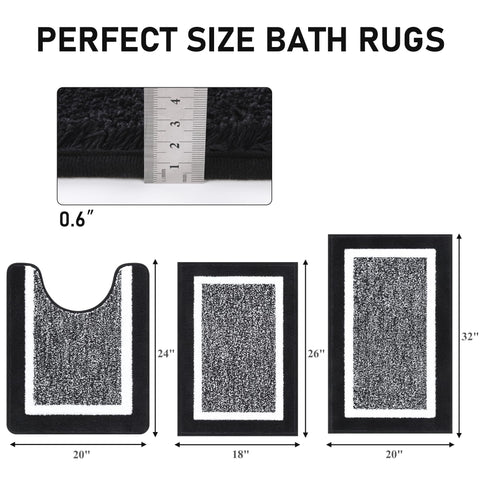 Pauwer microfiber rug set partially rolled to show size