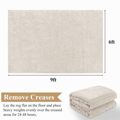 Pauwer boho vintage rug with fluffy pile adds cozy texture to spaces.