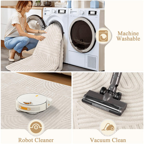 Pauwer kid-friendly rug easy to clean and maintain.